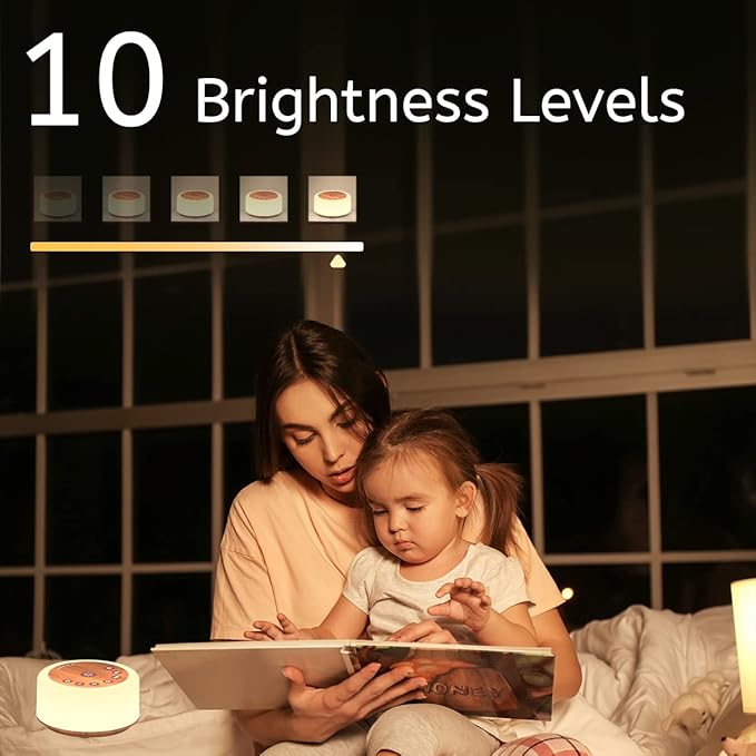 ColourNoise Sound Machine White Noise Machine 12 Colors Night Lights Brown - Image 4