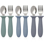 6 Pieces Toddler Utensils, Kids Safe Spoons and Forks, Children Silverware Set by VITEVER