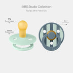BIBS Pacifiers - Studio 2 Pack | Round Nipple Baby Pacifier | BPA Free Natural - Image 2