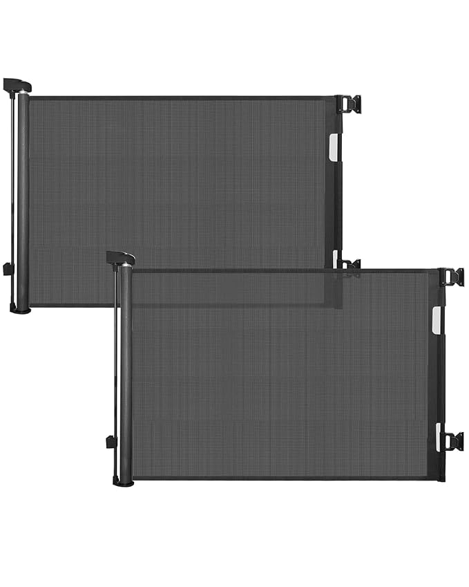 Retractable Baby Gate for Doorways and Stairs, Mesh Safety Gate for Pet by Veraste