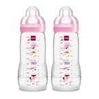 MAM Easy Active Baby Bottles 11oz, Fast Flow Skinsoft Silicone Nipple by MAMBabyUSA
