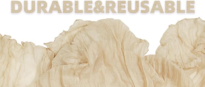 FEXIA 12 Pack Beige Table Runner 35x120 Inches - Image 3