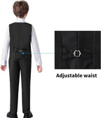 Boys' Suits Formal Slim Fit Tuxedo Boys Vest and Pants Set - Image 3