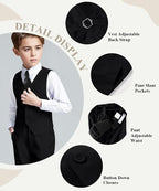 Visaccy Boys Suits Slim Fit Dress Clothes Ring Bearer Outfit - Image 2