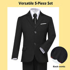 Boys’ Formal Suit 5 Piece Set, Toddler Tuxedos - Image 5