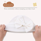 Bamery Newborn Baby Girl Hat Cotton Baby Bow Beanie Preemie Hats Spring Infant - Image 4