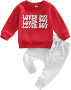 Toddler Baby Boy Clothes Solid Color Long Sleeve Crewneck Sweatshirt Top Casual by MABABY