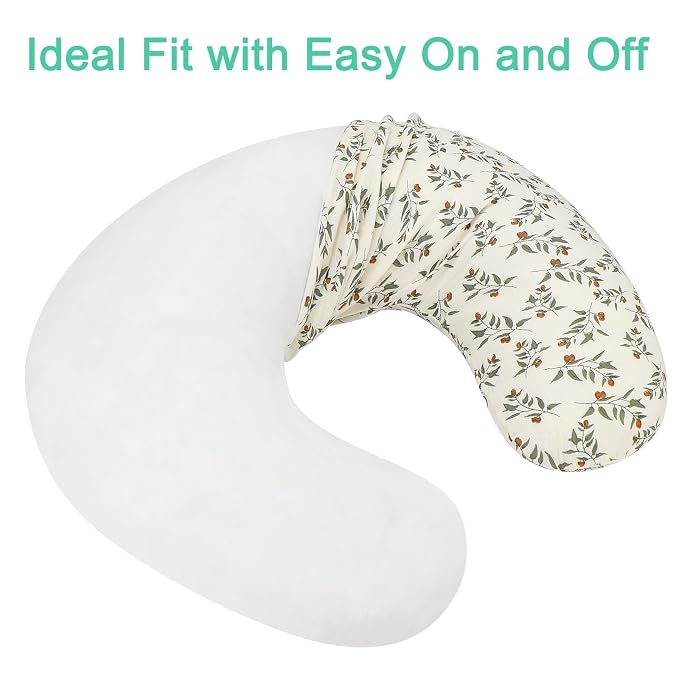 Accmor 2 Pack Muslin Nursing Pillow Covers, 100% Cotton Soft Nursing Covers - Image 7