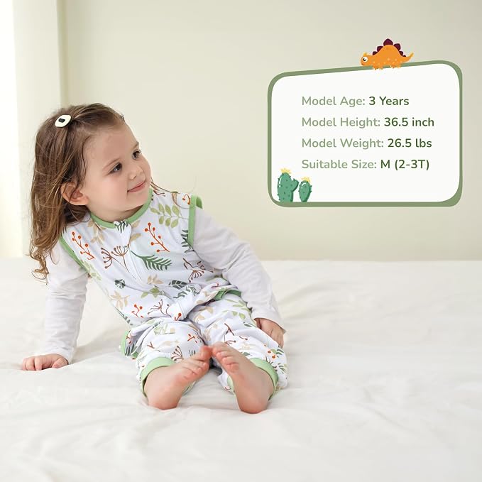 WONDAY Toddler Sleep Sack with Feet, 0.5 Tog Sleeping Sacks - Image 3