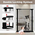 40.55" Extra Tall Dog Gate for Doorways & Stairs, 65.8-68.5" Extra Wide - Image 5