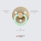 BIBS Pacifiers Colour Collection | Natural Rubber Baby Pacifier | Round Nipple - Image 4