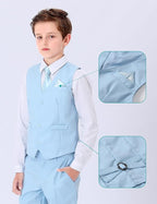 A&J DESIGN Boys 7-Piece Formal Suit Ring Bearer Outfit - Image 4