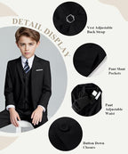 Visaccy Boys Suits Slim Fit Dress Clothes Ring Bearer Outfit - Image 2