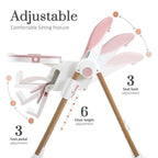 Mallify Foldable High Chairs for Babies and Toddlers, 3-in-1 Convertible Baby - Image 5