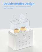 LAREX Double Bottle Warmer, 11-in-1 Fast Baby Bottle Warmer - Image 7