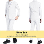 Boys’ Formal Suit 5 Piece Set, Toddler Tuxedos - Image 3