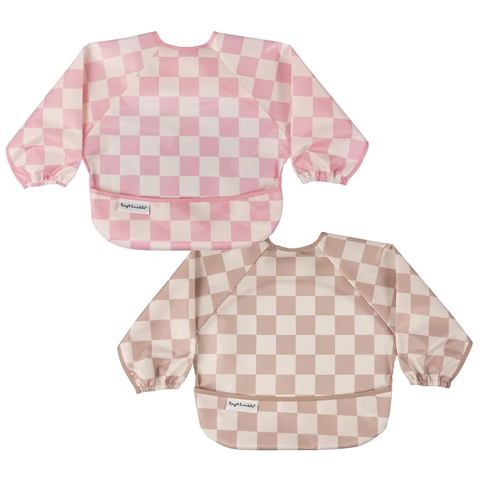 Tiny Twinkle Long Sleeve Bib for Babies & Toddlers – 2 Pack Waterproof Smock by TinyTwinkle