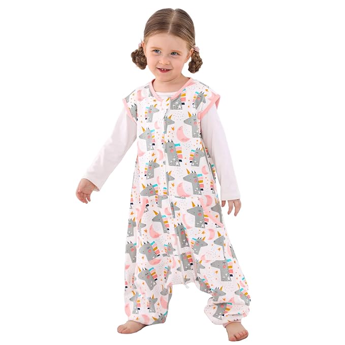 WONDAY Toddler Sleep Sack with Feet, 0.5 Tog Sleeping Sacks by WONDAY