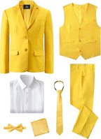 A&J DESIGN Boys 7-Piece Formal Suit Ring Bearer Outfit - Image 3