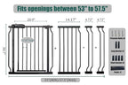 48-53 Inch Extra Wide Baby Gate, Walk Through Safety Gate - Image 2