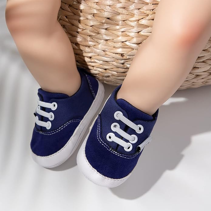Morbido Infant Baby Boys Girls Canvas Sneaker Toddler Slip On Anti Skid Newborn - Image 3