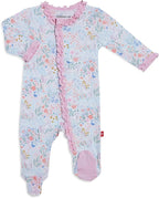 Magnetic Me Girls Modal Magnetic Baby Footie Pajamas | Silky Soft Modal Fabric by magneticme