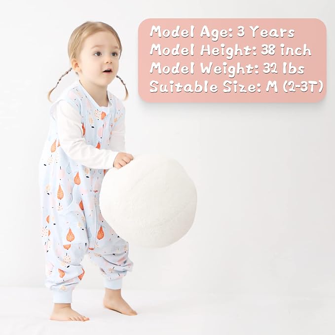 WONDAY Toddler Sleep Sack with Feet, 0.5 Tog Sleeping Sacks - Image 3