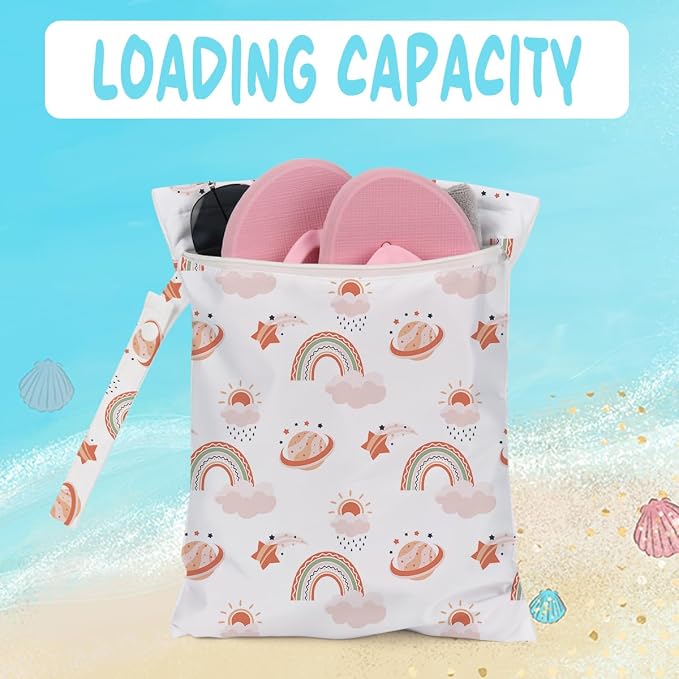 Wet Bag for Baby Swimsuit Kids Wet Dry Bag for Breast Pump Parts Diaper Bag - Image 4