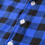 Schbbbta Kids Pajamas Set, Plaid Button Down Pjs - Image 5