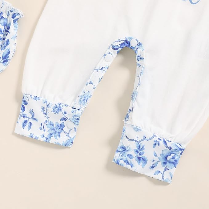 GRNSHTS Newborn Baby Girl Romper Infant Letter Print Jumpsuit Floral - Image 6