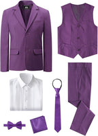 A&J DESIGN Boys 7-Piece Formal Suit Ring Bearer Outfit - Image 3