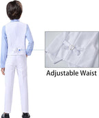 Boys' Suits Formal Slim Fit Tuxedo Boys Vest and Pants Set - Image 3