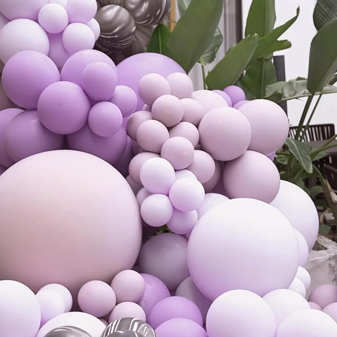 90pack Lilac Balloons Different Size 18/12/10/5 Inch Lilac Balloon Garland Arch - Image 5