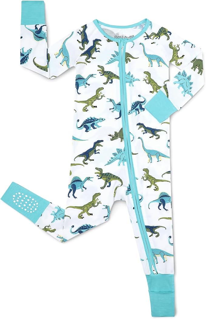 Bamboo Viscose Baby Convertible Footie Pajama, Zipper Pajamas by BabeeReshinee