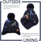 JANGANNSA Knitted Baby Hat Scarf Set Winter Warm Boys Girls Beanie Fleece - Image 4