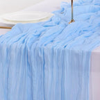 Socomi 4pcs Blue Table Runner Spring Easter Cheesecloth Table Runner 170 inch by Socomi
