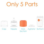 PopYum 9 oz Orange Anti-Colic Formula Making/Mixing/Dispenser Baby Bottles - Image 6