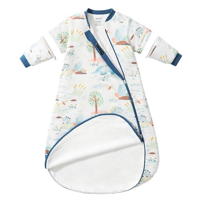 Baby Sleep Sack 18-24 Months, Cotton Detachable Long Sleeve Sleep Sack by usbettas