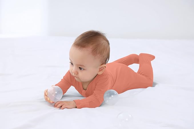 Baby Boy Footed Pajamas with Mittens, Rayon Made from Bamboo Sleepers, 2 Way - Image 6