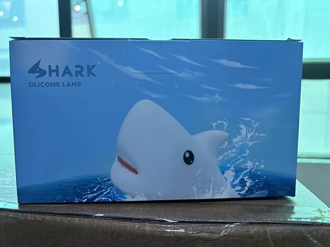 LOVERUIS Shark Night Light for Children, 7 Color Changing LED Portable Touch - Image 2