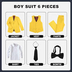 JPF Boy's Formal Suit Set Slim Fit Kids Tuxedo Suits - Image 2