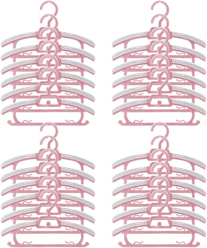24 Pack Adjustable Baby Clothes Hangers by BESSLEE
