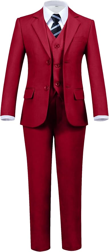 Boys' 5 Piece Formal Suit Set by Hipfun