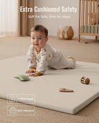 Blissful Diary Vegan Leather Baby Play Mat, 50x50 Thick Foam Cushioned & - Image 5