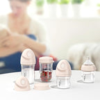 Gulicola Natural Glass Baby Bottles Set 4 Pack, Newborn Girl Breastfeeding - Image 2