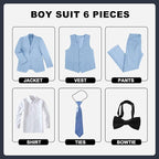 JPF Boy's Formal Suit Set Slim Fit Kids Tuxedo Suits - Image 2