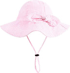 Baby Girl Sun Hat with UPF 50+ Outdoor Adjustable Beach Hat with Wide Brim by DANMY
