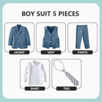Boys' 5 Piece Formal Suit Set - Image 2