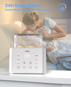 LAREX Double Bottle Warmer, 11-in-1 Fast Baby Bottle Warmer - Image 5