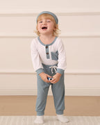 NZRVAWS Newborn Baby Boy Clothes Long Sleeve Romper Pant Set Hat 2-Pack Infant - Image 2